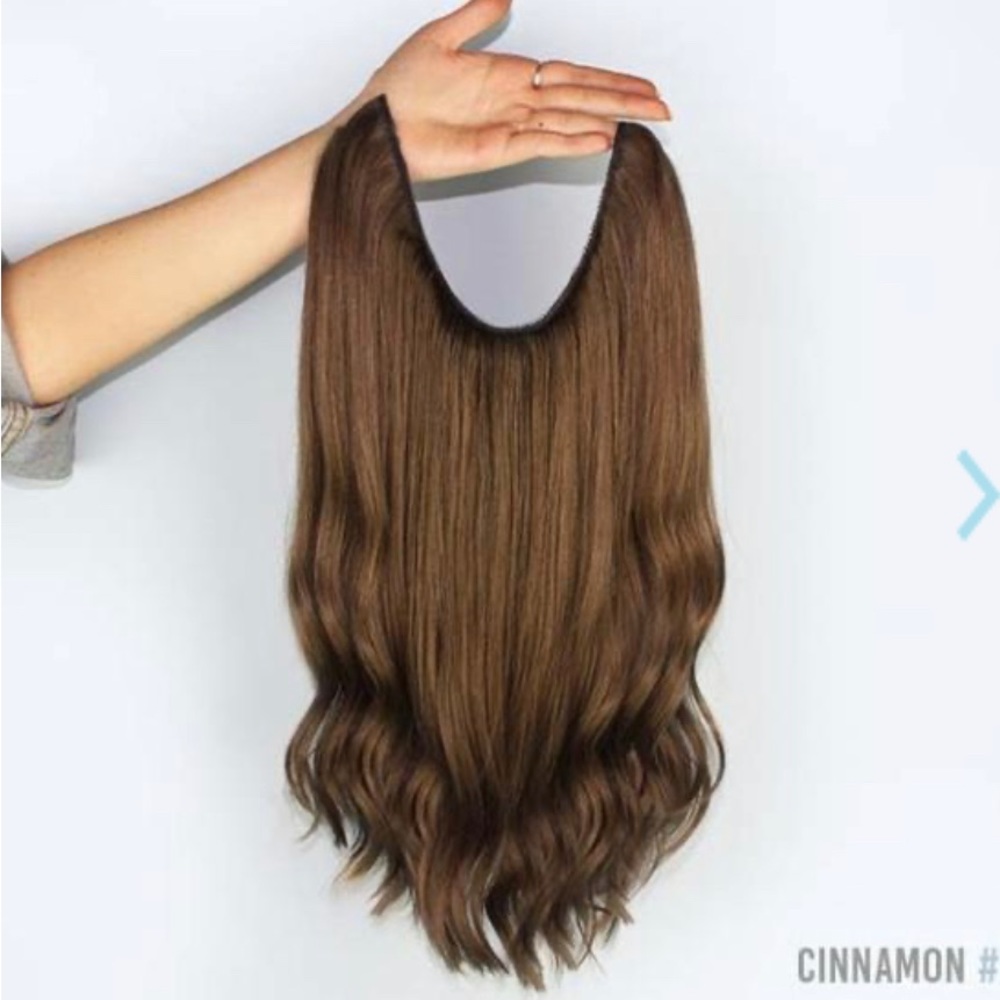 Zala Halo hair extension, chestnut brown color